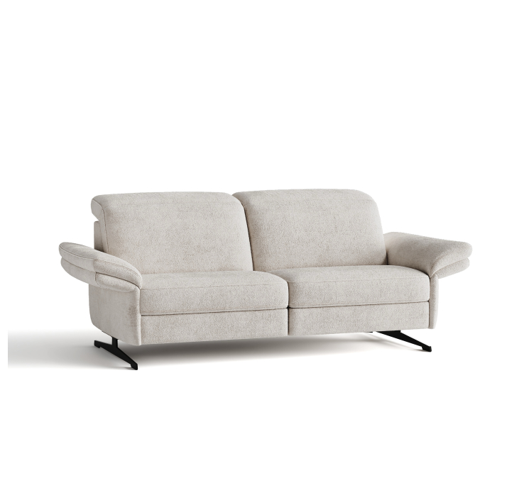 Диван PIANO B100-220-100B/54/VIVA OFFWHITE/BULTEX/01 BLACK/E,E,R