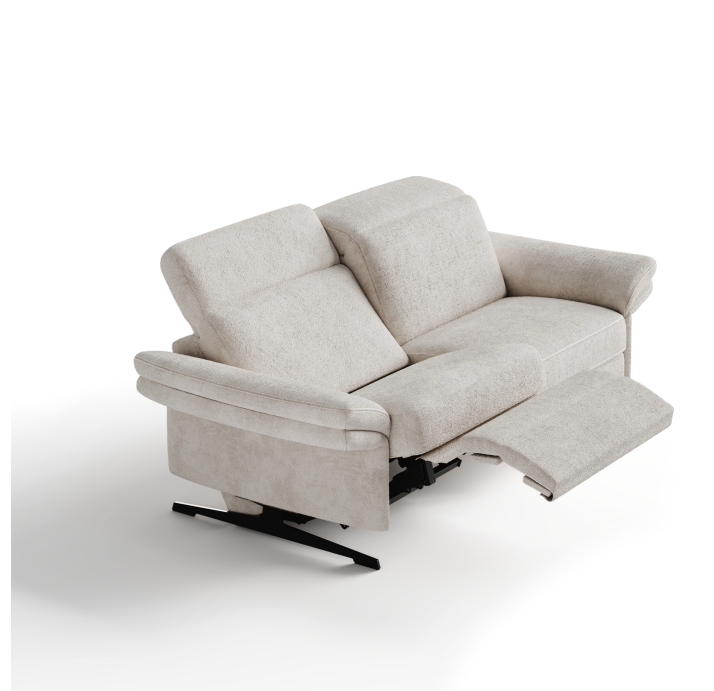 Диван PIANO B100-220-100B/54/VIVA OFFWHITE/BULTEX/01 BLACK/E,E,R