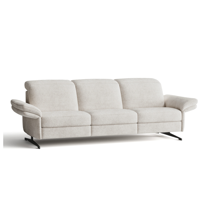 Диван PIANO B100-280-100B/54/VIVA OFFWHITE/BULTEX/01 BLACK/E,E,R,E