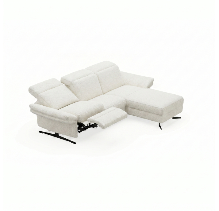 Диван PIANO B100-300-160S/54/VIVA OFFWHITE/BULTEX/01 BLACK/E,E,E,R