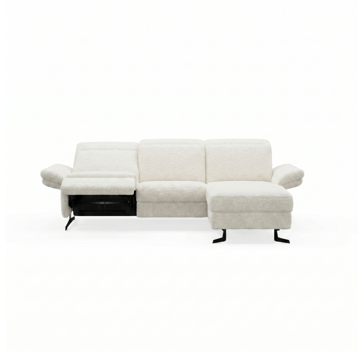 Диван PIANO B100-300-160S/54/VIVA OFFWHITE/BULTEX/01 BLACK/E,E,E,R