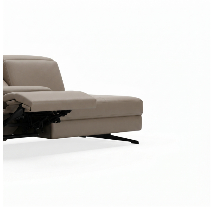 Диван PIANO B100-220-100T/54/MONTANA PERLE/BULTEX/01 BLACK/E,E,R