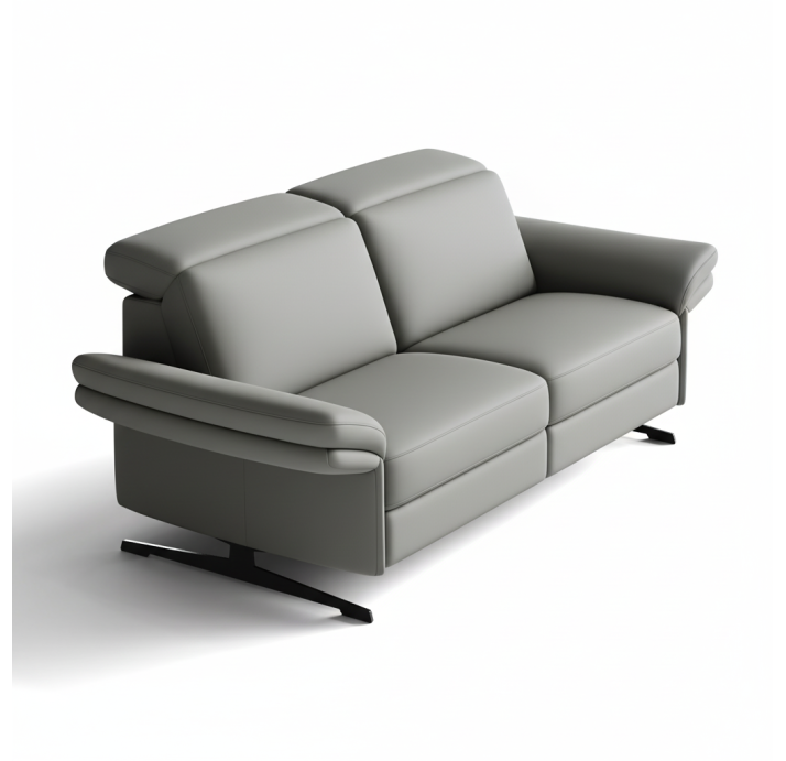 Диван PIANO B100-220-100B/54/MONTANA PERLE/BULTEX/01 BLACK/E,E