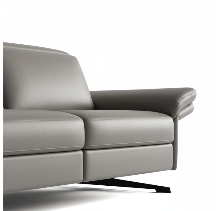 Диван PIANO B100-220-100B/54/MONTANA PERLE/BULTEX/01 BLACK/E,E