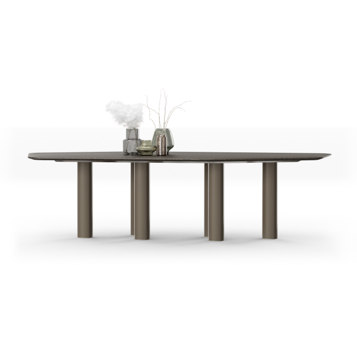 Стол обеденный MORIA DINING TABLE Matte Fuga 2015 Anthracite Walnut Veneer  275X130X75 СМ. (FUG00287