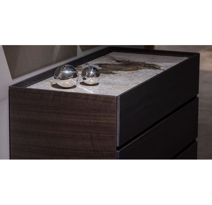 Комод SALT DRESSER Anthracite walnut veneer Aura marble Anthracite walnut veneer 111X48X81 СМ. ()