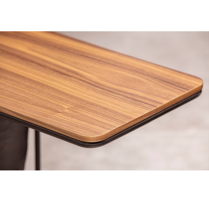 Стол журнальный VETA C NESTING TABLE Glossy metal Anthracite Walnut Veneer  61X32X56 СМ. (FUG00292)