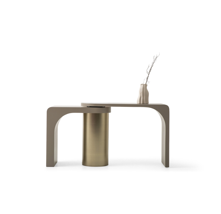 Консоль напольная ARC DRESSER LATTE BRÈCHE CAPRAIA BRASS 158X40X80 СМ. (NRM06219)