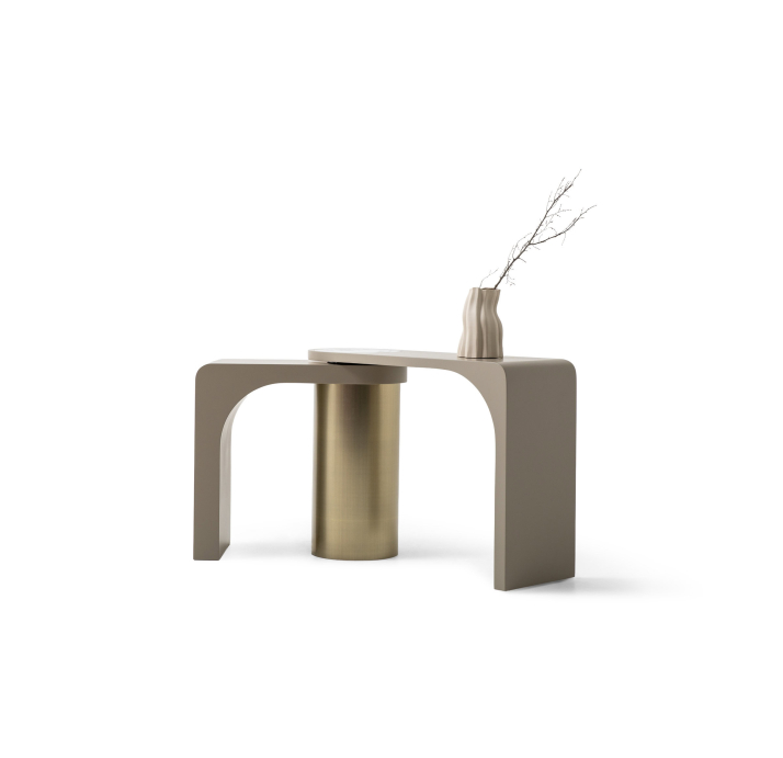 Консоль напольная ARC DRESSER LATTE BRÈCHE CAPRAIA BRASS 158X40X80 СМ. (NRM06219)