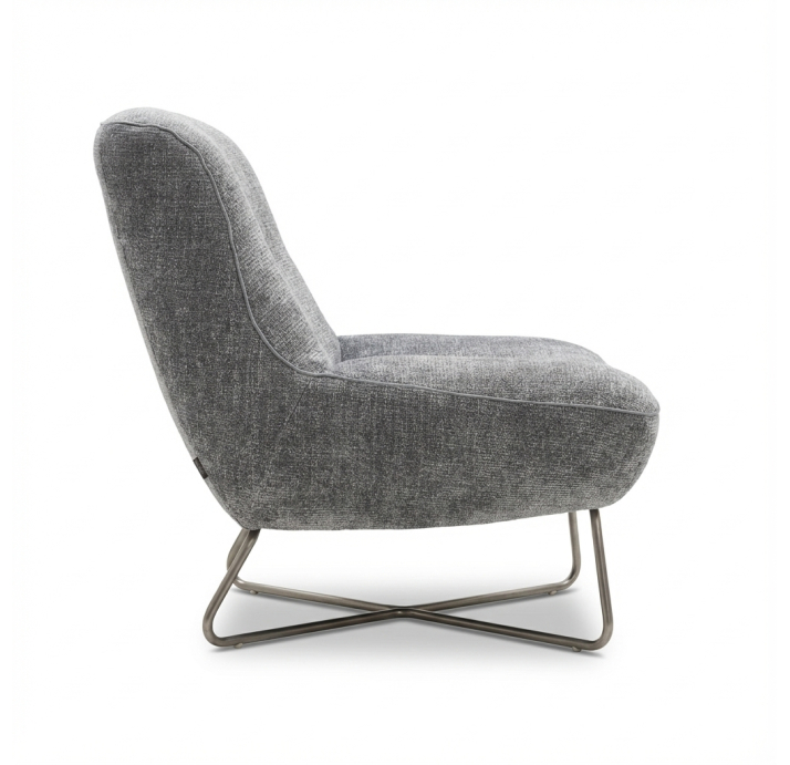 Кресло Rico Prince 70/RAMIRO GREY/Matching Stitching/P640 (Brushed)/