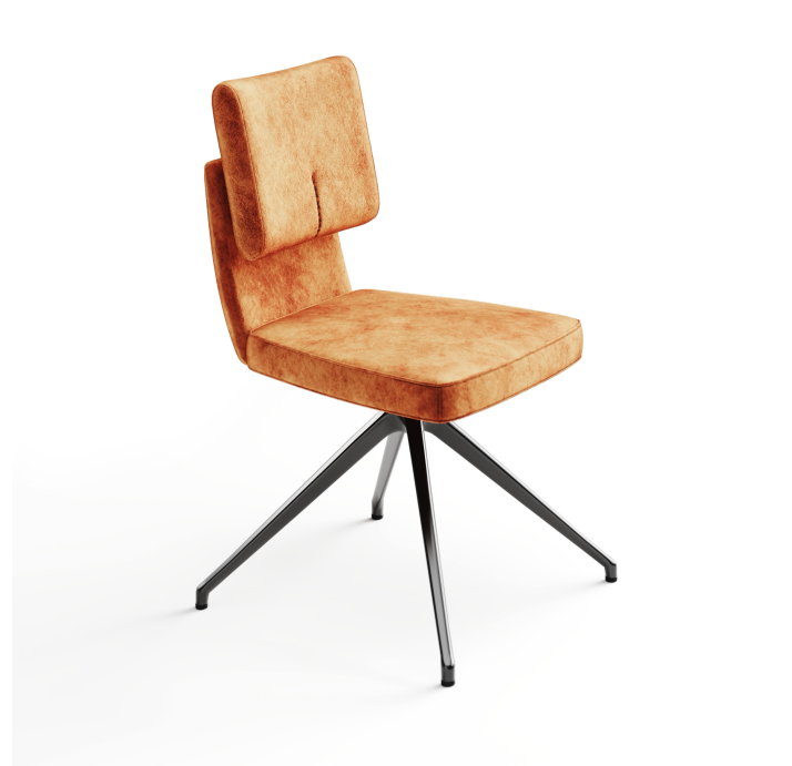 Стул крутящийся ALVA SWIVEL CHAIR SAMBIA ROST  F101BLACK (ROM06474)