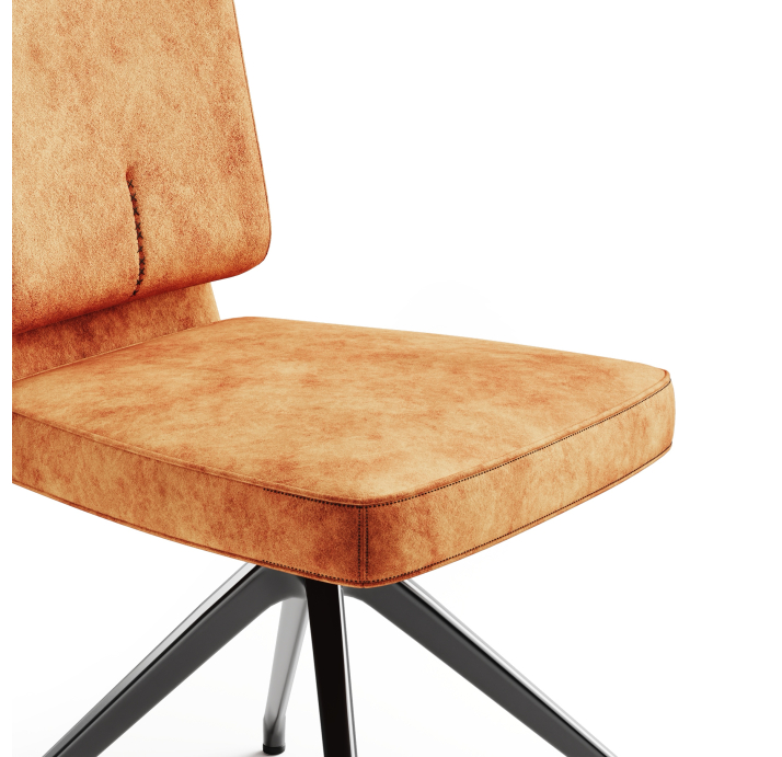 Стул крутящийся ALVA SWIVEL CHAIR SAMBIA ROST  F101BLACK (ROM06474)