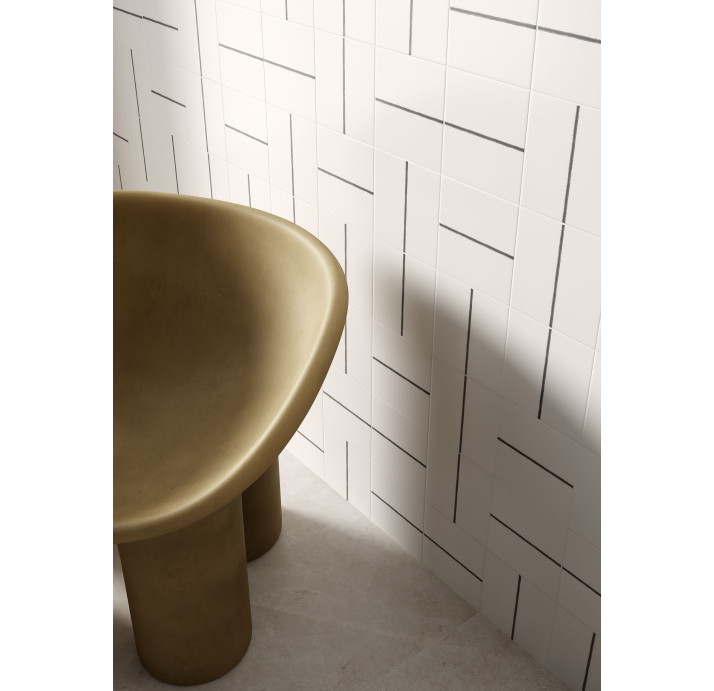 Керамическая плитка LINE WHITE 15X15X10 Поверхность: Матовая (NCR03369)