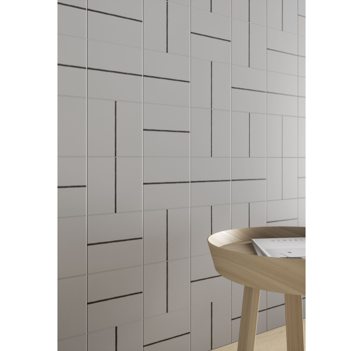 Керамическая плитка LINE GRAY 15X15X10 Поверхность: Матовая (NCR03368)