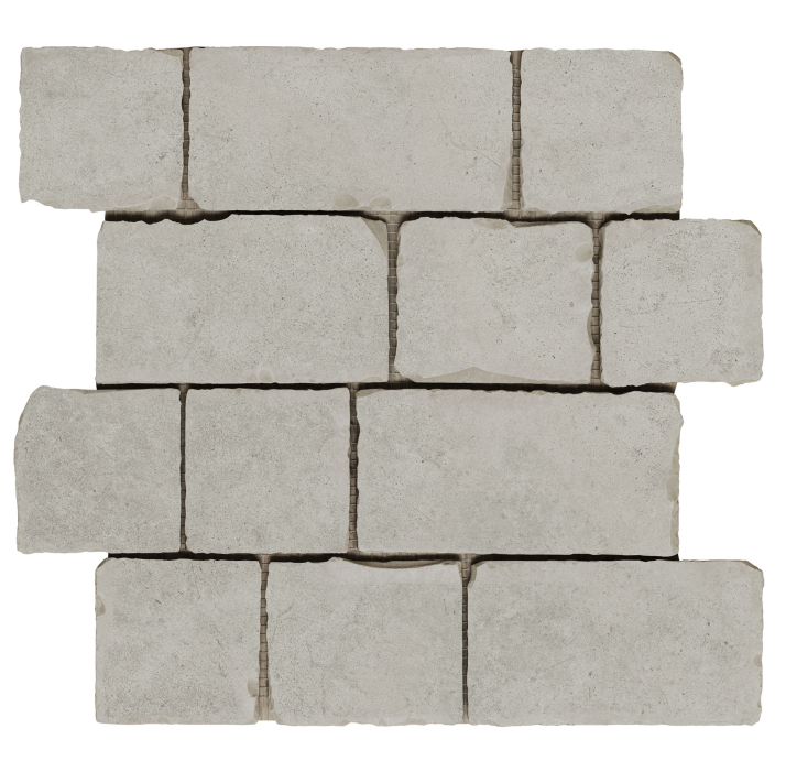 Керамическая мозаика MONDO DARK GRAY BRICK MOS 29,4X30,4X10 Поверхность: Матовая (NCR03310)