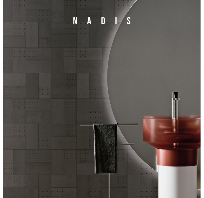 Цементая плитка GINZA GRAPHITE 10X20X13 Поверхность: Матовая (NCR02949)