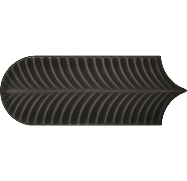 Керамическая плитка ALMA SCALE BLACK 8X21,5X8 Поверхность: Глянцевая (NCR03666)