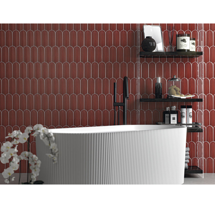 Керамическая плитка ALMA SCALE OCHRE 8X21,5X8 Поверхность: Глянцевая (NCR03660)