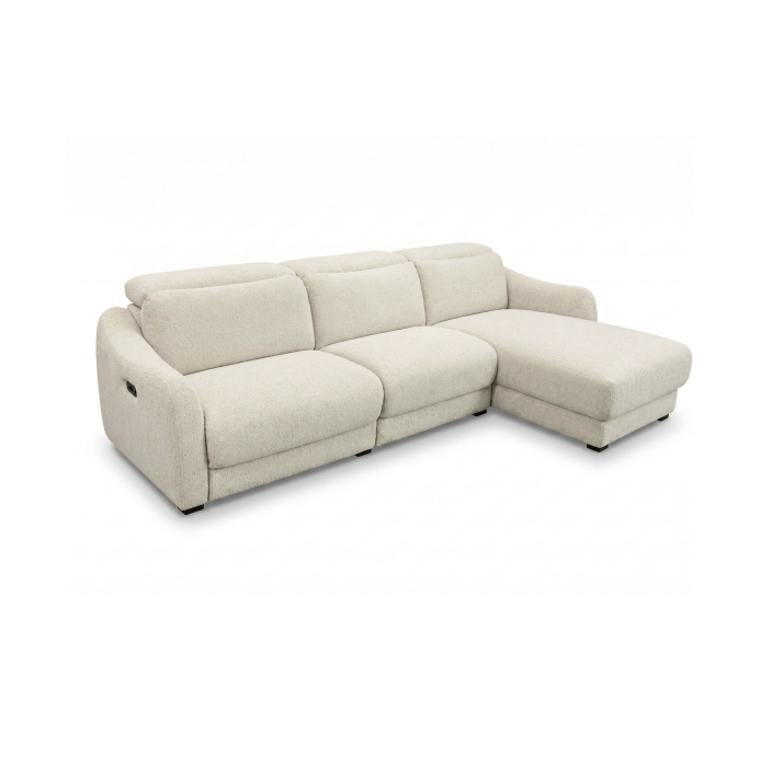 Диван LIRA B100-300-160L/58/RAMIRO CREAM/BULTEX/встроенные/E,Z,Rc