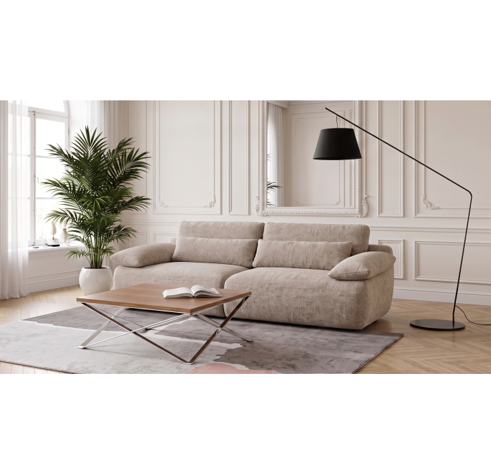Диван SOLA B100-220-100B/58/RAMIRO GREGE/DYNASPRING/встроенные/