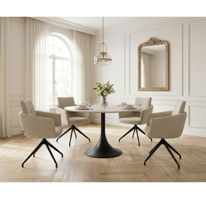 Стул крутящийся ALVA SWIVEL CHAIR WANDOO SAGE  F101BLACK (ROM06679)