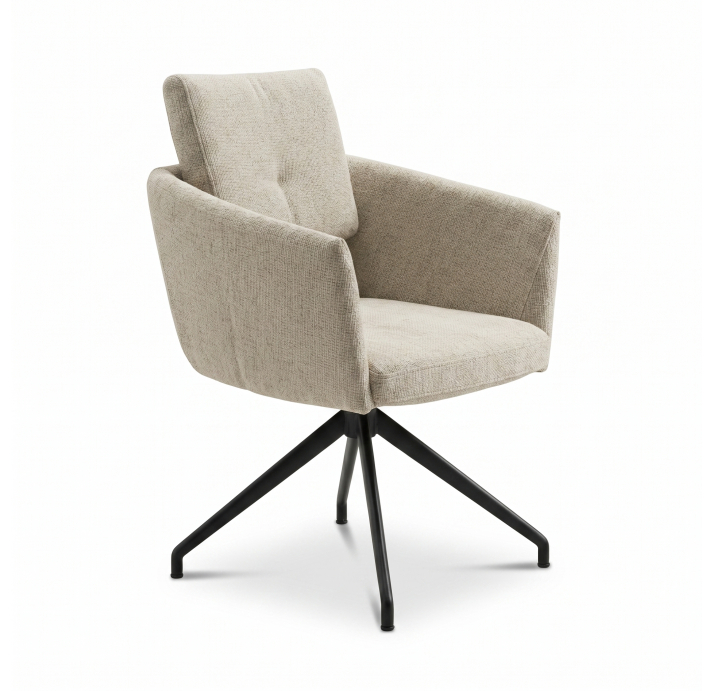 Стул крутящийся ALVA SWIVEL CHAIR WANDOO SAGE  F101BLACK (ROM06679)