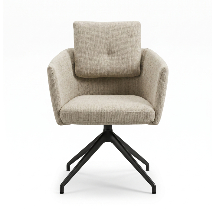 Стул крутящийся ALVA SWIVEL CHAIR WANDOO SAGE  F101BLACK (ROM06679)