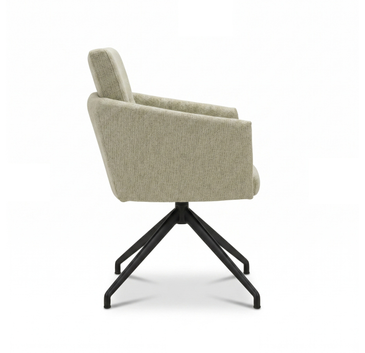 Стул крутящийся ALVA SWIVEL CHAIR WANDOO SAGE  F101BLACK (ROM06679)