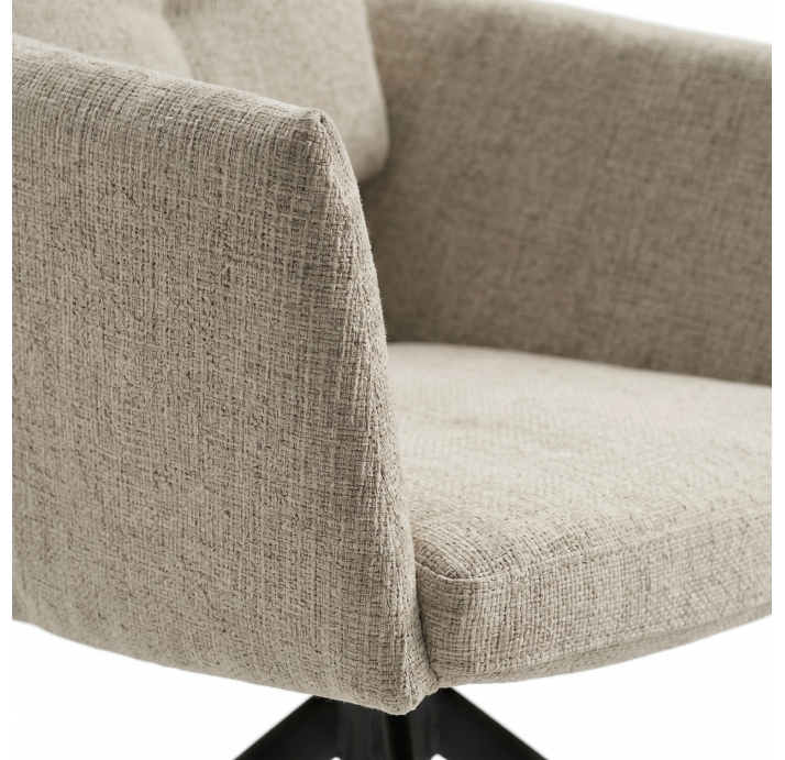 Стул крутящийся ALVA SWIVEL CHAIR WANDOO SAGE  F101BLACK (ROM06679)