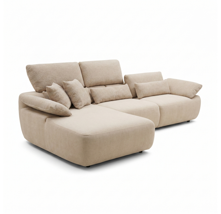 Диван SOLA L160-300-101B/60/ESCANA SAND/BUBBLE SAND/DYNASPRING/встроенные/