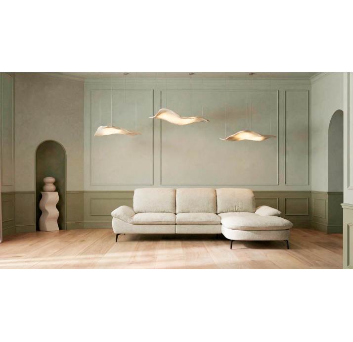 Диван LIORA B100-300-160L/58/WANDOO SAGE//01BK BLACK/F,F