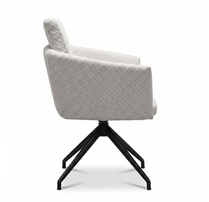 Стул крутящийся ALVA SWIVEL CHAIR BUBBLE OFFWHITE  F101BLACK (ROM06719)