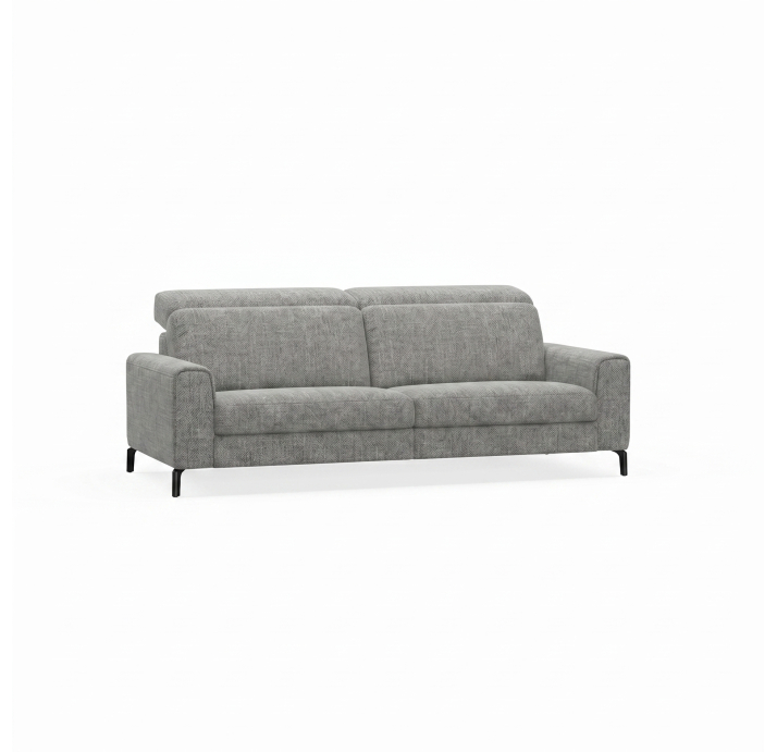 Диван FONTANE B100-220-100B/WEMBLEY PERLE/HR40/01 BLACK/E,E