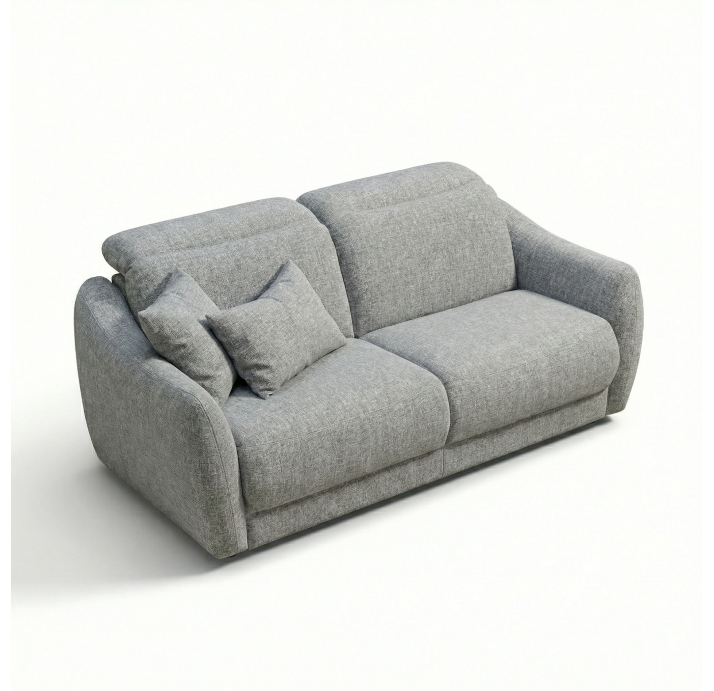 Диван LIRA B100-200-100B/58/WEMBLEY PERLE/HR40/встроенные/