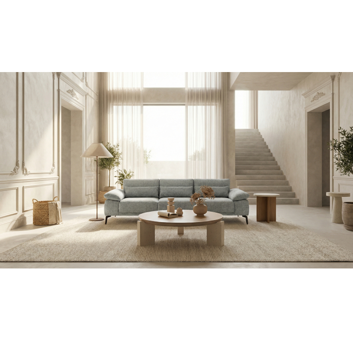 Диван NOYA B100-270-100B/59/WEMBLEY PERLE/HR40/01BL BLACK/