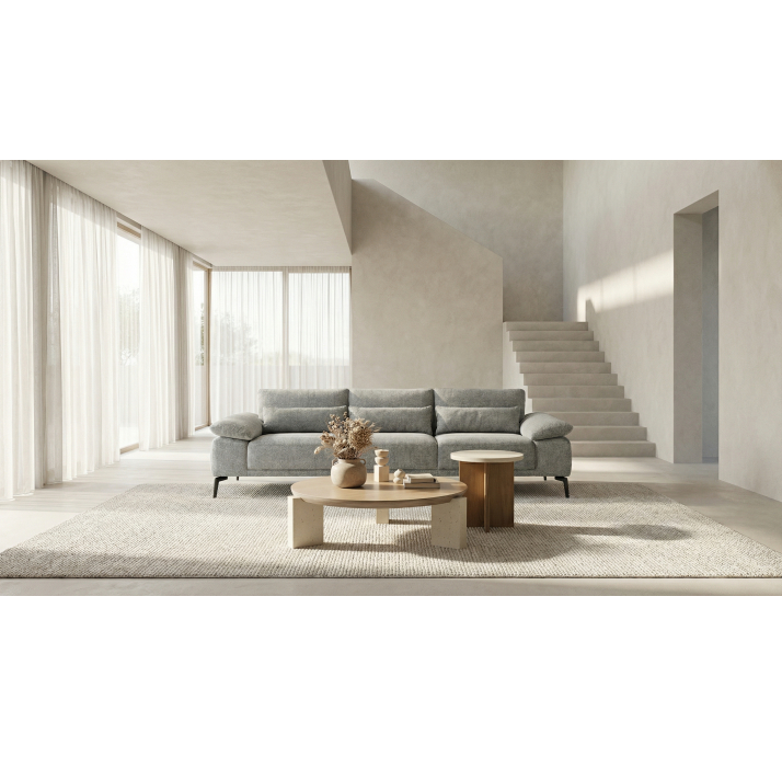 Диван NOYA B100-270-100B/59/WEMBLEY PERLE/HR40/01BL BLACK/