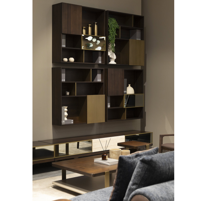 Шкаф настенный HECTOR  Walnut 3 Walnut 3 100X29X100 СМ. (NRM06431)