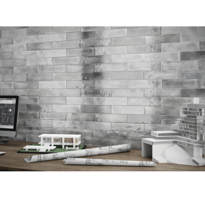 Керамическая плитка CAMBRE GREY 30X7,5X8,2 Поверхность: Глянец (NCR04052)