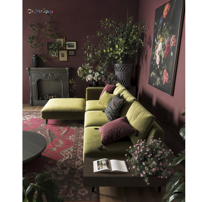 Диван SPERO L218-328-105T/ FLORAL REVERIE//встроенные/