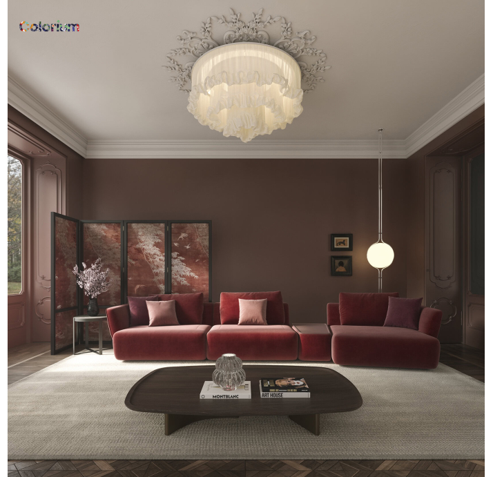 Диван VERITAS B102-416-122L/ CRIMSON BLOOM//встроенные/