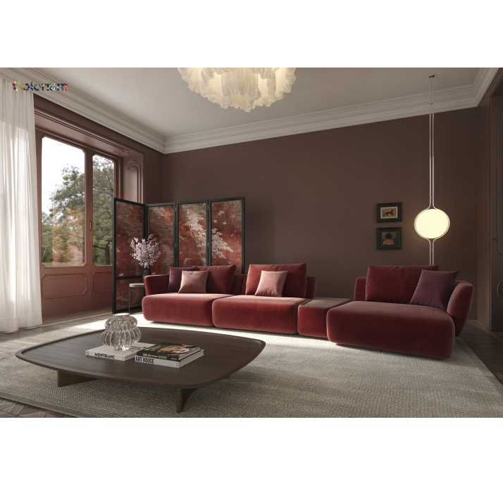 Диван VERITAS B102-416-122L/ CRIMSON BLOOM//встроенные/