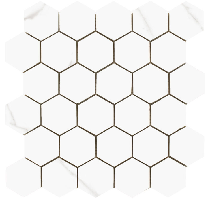 Керамическая плитка BIANCO HEXAGON 26X27X9,5 Поверхность: Полированная (NCR04444)