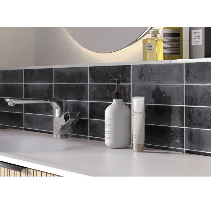 Керамическая плитка JAZBA Антрацитовая 6X24,6X8,3 Поверхность: Полированная (NCR05491)