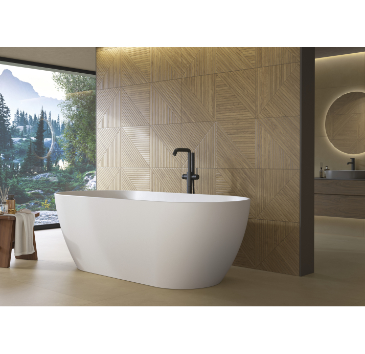 Керамическая плитка GEOMETRIC WHITE 40X120X10,8 Поверхность: Матовая (NCR05222)