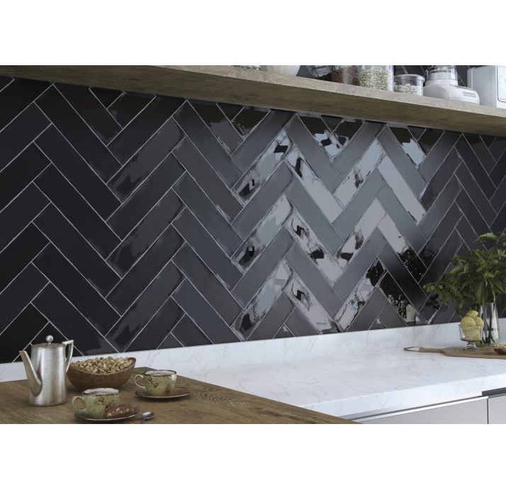 Керамическая плитка COLONIAL BLACK 5X30X8 Поверхность: Матовая (NCR04716)