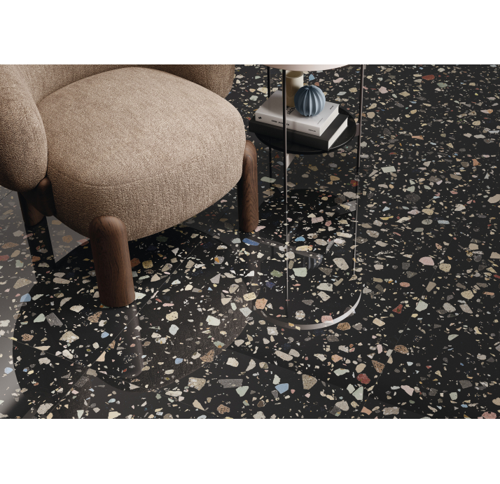 Керамическая плитка GEMSTONE BLACK 120X120X10,2 Поверхность: Полированная (NCR05207)