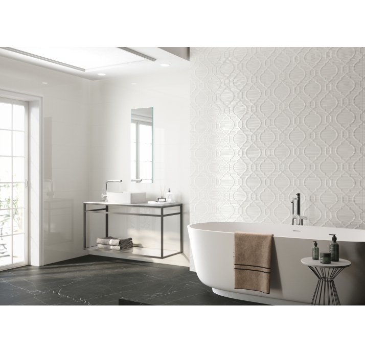 Керамическая плитка GLACIAR WHITE 30X90X10,8 Поверхность: Матовая (NCR05243)