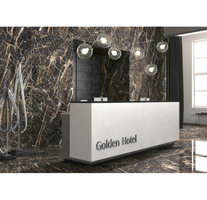 Керамическая плитка GOLDEN BLACK 120X120X10,2 Поверхность: Полированная (NCR05287)