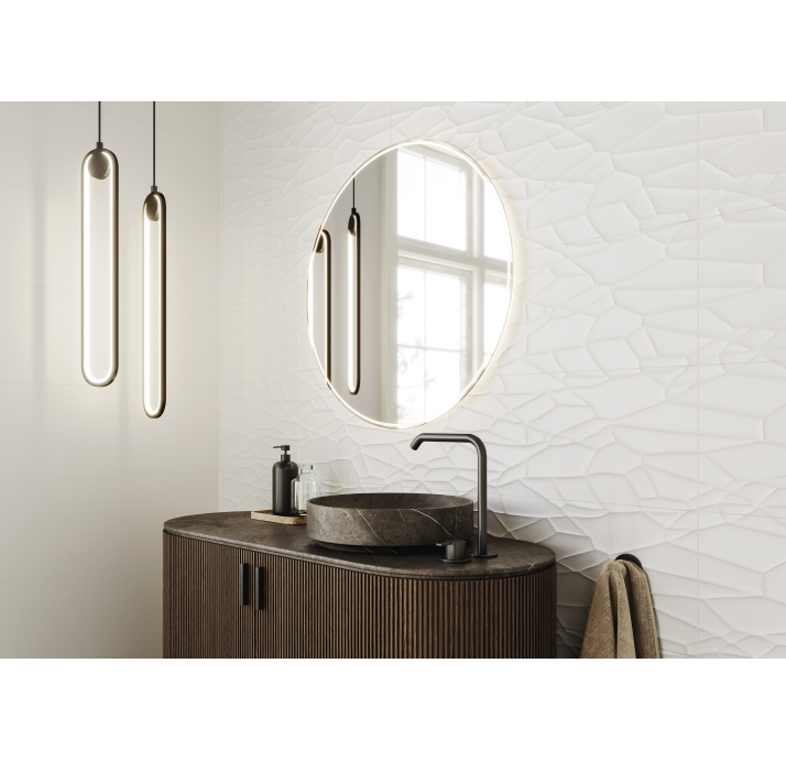 Керамическая плитка GLACIAR WHITE 30X90X10,8 Поверхность: Матовая (NCR05231)