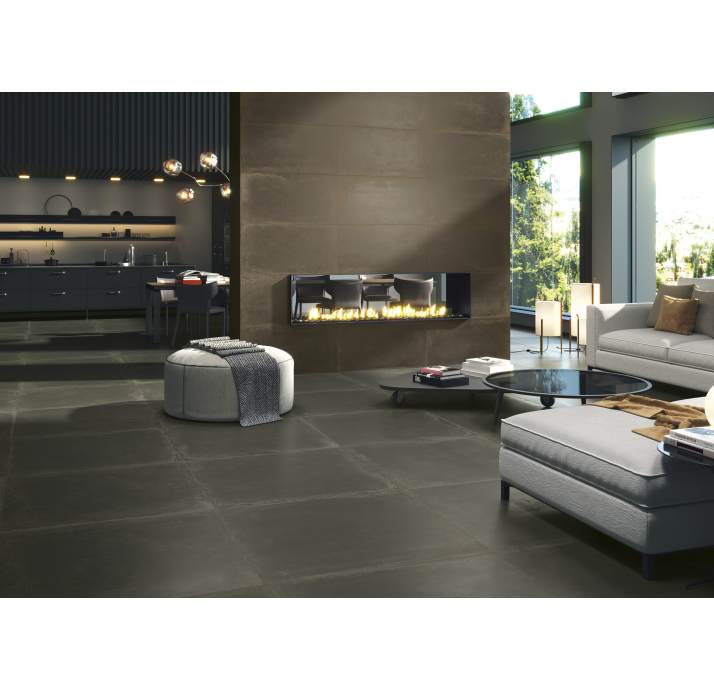 Керамическая плитка INDUSTRIAL BLACK 60X60X9 Поверхность: Матовая (NCR05444)